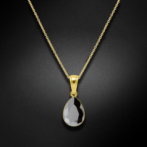 Sidabrinis pakabukas "Kristāla Lāse (Jet Hematite)" su Preciosa™ kristalais